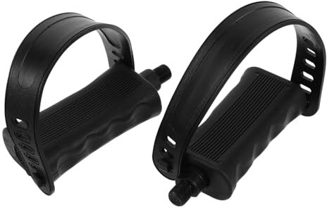 TOBBOMEY Fahrradpedale Mit Riemen rutschfeste Pedale Für Heimtrainer Und Fahrräder Ersatz-fußpedale Mit Verstellbaren Riemen Für Fitnessstudio Und Outdoor