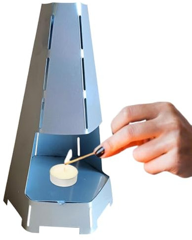 Candle Metal Tealights Stove, Walled Table Tea Light Heater, Tea Light Radiator, Tealights Fireplace Heater Garden Patio Terrace Oven Candle Heating