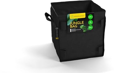 GROWTENT - 5 x Pflanzsack - Stofftopf - 5l, 16x16cm x h20cm - Quadratisch, aus starkem Stoff, mit Griffen - Kartoffelsack, Grow Bag, für Indoor & Outdoor, für Pflanzen, Blumen, Tomaten, Paprika