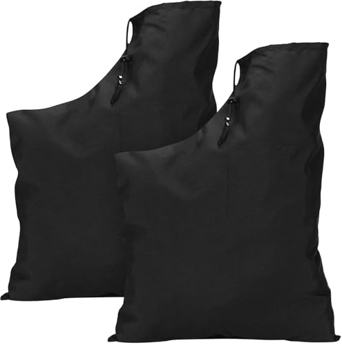 Teouuas 2 Pièces Sac pour Aspirateur Souffleur, Universel Sac Collecteur, Bag de Rangement avec Cordon de Serrage, Bag de Collecte Étanche, pour Feuilles, Jardin, Pelouse, Débris (Noir)