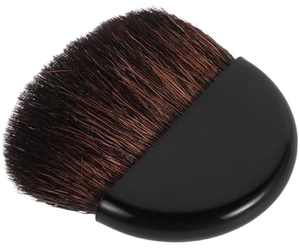 MAGICLULU Brocha de Maquillaje para Viaje Pequeña y Portátil Pincel Plano de Nylon para Rubor Polvos Sueltos y Contorno Herramienta Multifuncional para Mujeres Cobertura Uniforme y