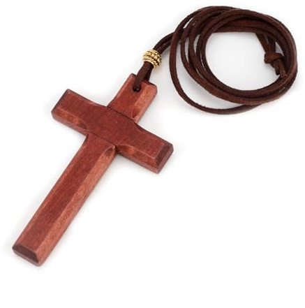 Goktvai Croix Murale Chrétienne en Bois, 8,3 cm d'Épaisseur pour la Décoration Murale Livrée avec un Cordon Amovible pour la Prière à Main Cadeau Chrétien Décoration Intérieure