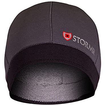 STORMR Unisex Typhoon Neoprene Watch Cap Waterproof Windproof 2mm Micro-Fleece Lined Fishing Beanie, Smoke, Medium
