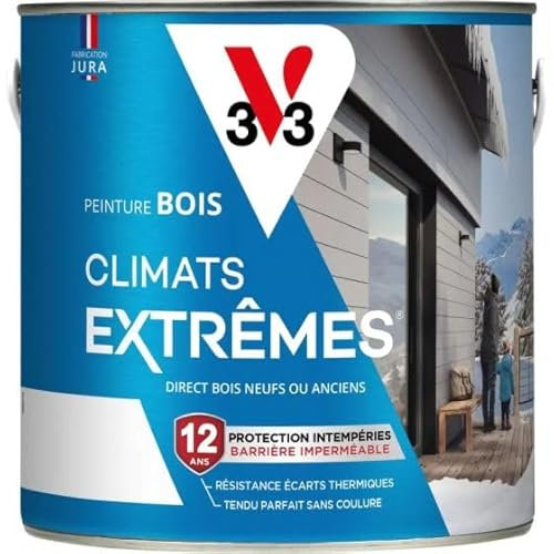 Peinture Bois Climats Extrêmes Brillant Blanc 2 L