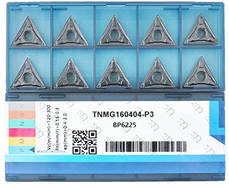 Inserti Tornio TNMG331 TNMG160404 in Carburo di Tungsteno, Per Acciaio da Taglio Utensili CNC Professionali, 10 Pezzi
