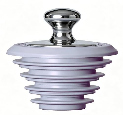 Bathtub Drain Stopper,Tub Stopper,Silicone Bathtub Stopper, Washbasin Drain Plug(Gray,Patented Product)