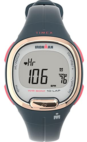 Timex Ironman Triathlon Transit+ Watch with Activity Tracking & Heart Rate 33mm – Navy with Resin Strap