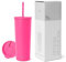 Simple Modern Vaso Termico con Pajita y Tapa | Taza Termica Café para Llevar Botella Agua de Acero Inoxidable | Regalos para Mujeres & Hombres | Classic | 710ml | Raspberry Vibes