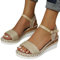 Générique Sandales Femme Été Talon Compensé Confortables Plateforme Nu-pieds Bout Ouvert Semelle Epaisse Comfy Semi Trailer Espadrilles