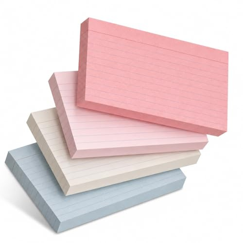 Mr. Pen- Lined Index Cards, 3x5, 180 Cards, Morandi Colors, Bulk 3x5 Index Cards, Flashcards for Studying, School, College, Office and Home Organization, To Do List Note Cards with Ruled Lines