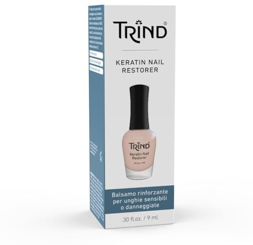 TRIND | Baume Renforçant à la Kératine | Ongles Sensibles et endommagés | Réparer, Protéger, Hydrate 1 x 9 ml