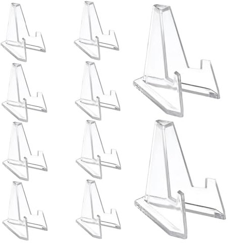 GYWHOOFT 30 Pezzi Mini Monete Supporto,Cavalletto Acrilico Supporto,Acrilico Trasparente Plastica Cavalletto,per Biglietti, Medaglie, Immagini, Orologi da Tasca, Foto