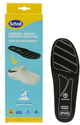 Scholl Solette Antistatiche in Memory Cushion, Solette Unisex per Clog Evo