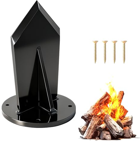 Manual Log Splitter, Heavy Duty Firewood Kindling Splitter Base Mounted, Lightweight & Portable Wood Splitting for Gardening and DIY