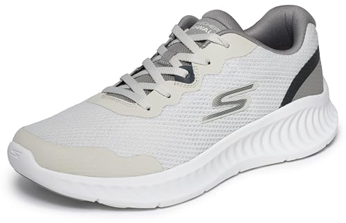 Skechers Men's GO Walk Now Viligent Trainer, Off-White, 10 UK