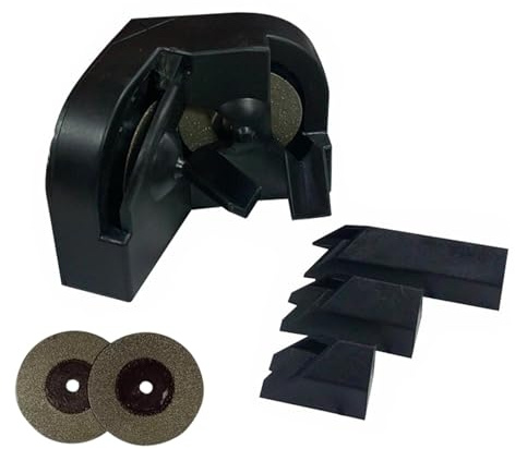 Diamond Grinding Wheel Sharpener, Portable Drill Bit Sharpener Tool Multipurpose Grinder with 3 Grinding Edges (0.08''-0.63'')