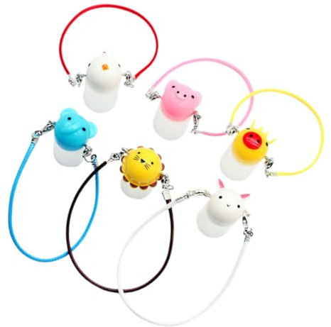 Uonlytech Modelo De Botellas De Dibujos Animados para Casa De Muñecas, Mini Botella De Agua Aislada, Tamaño Pequeño, 6 Piezas, Decoración Infantil para Escuela, Oficina y Juego Al Aire Libre