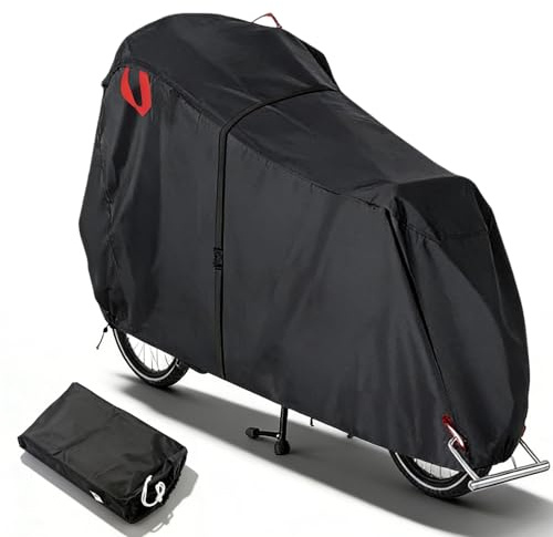 Lasthjulsskydd 420D Oxford cykelskydd vattentätt med UV-skydd slitstark lastcykel presenning cykelgarage skyddsfodral för enspår lasthjul 270 × 75 × 100 cm