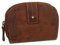 Luxus Leder Damen Geldbörse Portemonnaie Geldbeutel mit Reißverschluss 13,5 cm Farbe Cognac