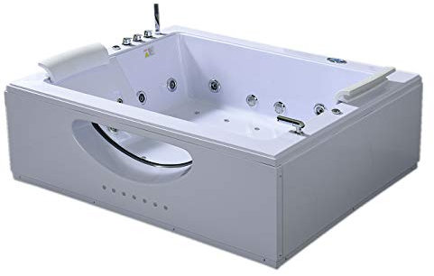 Whirlpool Bath TUB SPA Double Pump Hydrotherapy 178 x 147 cm HOT TUB Bali