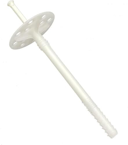 EINSIDE Chevilles avec clou en plastique pour isolation, cheville pour fixation de panneaux isolants, Lot de 250, dimensions 180 mm