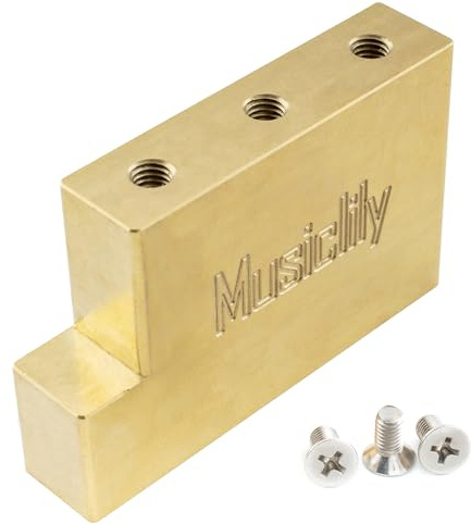 Musiclily Ultra Solid Fat Brass L Shape Tremolo Block för Floyd Rose Locking Tremolo Stall, 37 mm Lång