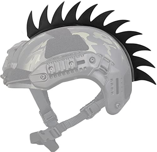 AQzxdc Tactical Helmet Accessories, Mohawk Rubber Saw Blade Helmet Decoration Piece, Men Hip-Hop Punk Helmet Funny Kit, Used for Paintball Halloween Outdoor Games (Helmet Not Included),Tidy