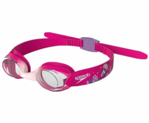 Speedo Unisex Kinder Illusion Schwimmbrille | Sichere Passform | Anti-Beschlag | Wasserdicht Schwimmbrille, Electric Pink/Sweet Taro/Bloss, Einheitsgröße