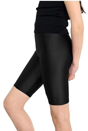 P&R DANCEWEAR LTD Cykelshorts i nylon för barn – bekväma cykelshorts för aktiv lek, skola och sportaktiviteter, Svart, 9-10 År