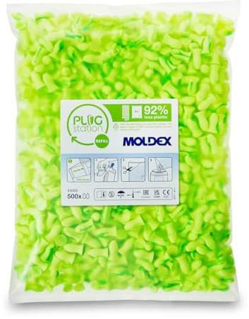 Moldex Contour SNR 746301 Lot de 500 paires de bouchons d'oreille jetables Vert 35 dB