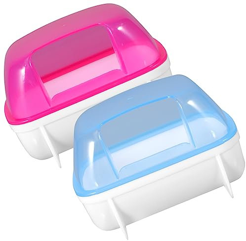 BESPORTBLE 2 STK Hamster-Sandbadehaus Hamster sandbad Chinchilla Sandbad Kleintier Sandbad Hamster-Sandhaus Chinchilla-Sandhaus Hamsterversteck Hamsterkäfig Hamstersandbad Sandbad für Hamster