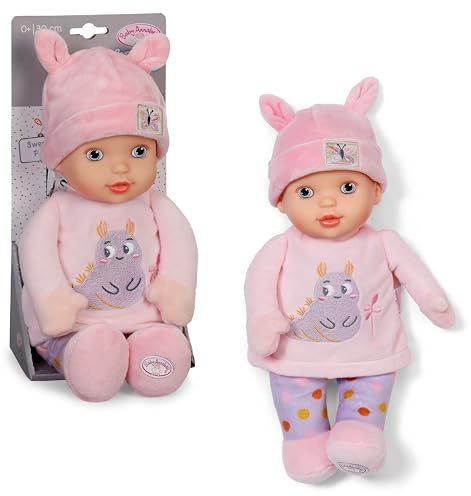 Baby Annabell for babies 30cm Sweetie Pink soft body doll with rattle- Suitable from birth (updated design)