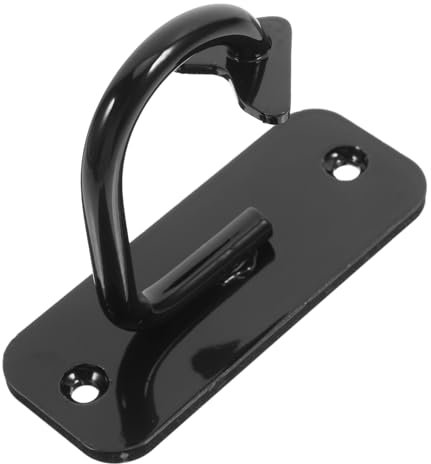 Alipis 1 Ensemble Crochet fixe de yoga ancrage mural en acier inoxydable crochets de montage mural ancrage pour bandes de résistance ancre de bandes de résistance ancre murale le fer Noir