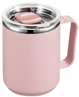 MFYOUPK Insulated Mug, 450ml Thermal Coffee Mug, Stainless Steel Water Cup with Lid and Handle, Insulated Coffee Cup Travel Mugs for Hot Tea and Cold Drinks
