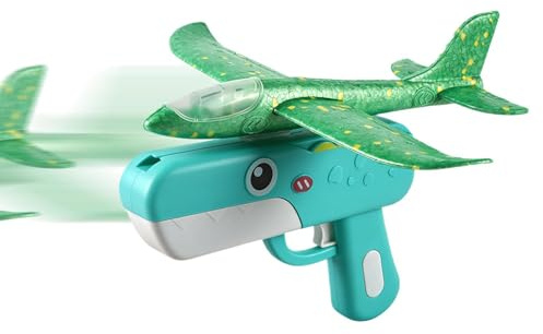 Flygplan i Skum för Barn Leksaksflygplan med dinosauriemotiv | Ljuvlig flygplansglidare av skum Perfekt för , födelsedagar, utomhus, & prispåsar