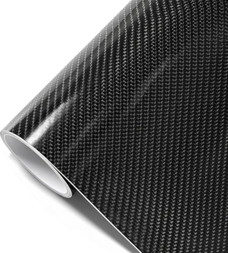 flintronic Vinilo Fibra de Carbono 6D, 300x30cm Adhesivo Impermeable para Coche, Lámina de Carbono, Vinilo Moto Película Pegatina, Pegatina para Decoración Coche, Protección Motocicleta Automóvile