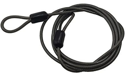 SM SunniMix Schlaufenkabel 1m Schloss Sicherheitskabel Kabelschloss Fahrradschloss - Schwarz