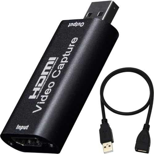 Carte d'enregistrement vidéo HDMI - 1080P 30fps Capture Streaming, Enregistrement et Partage - Carte de Capture vidéo USB 2.0, Prend en Charge l'enregistrement vidéo et Les transmissions en Direct