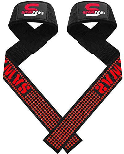 SAWANS Tyngdlyftningsremmar neopren vadderad bodybuilding styrketräning handledsremmar tung tyngdlyftning stöd träning gym remmar grepplyft