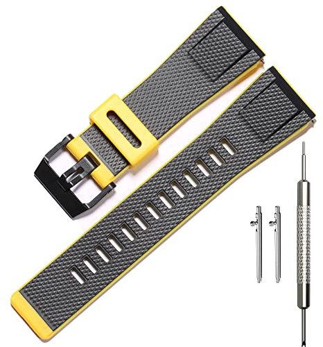 WRISTARMOR 24mm Quick Release Resin Strap Compatible with Caiso GA-2000 PRW-6600 PRG-600/650 Mens Replacement Watch Band Accessories