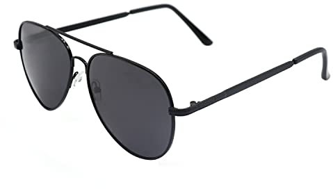 CHEERYMAGIC Pilot Sunglasses for Men and Women, Classic Retro Black Metal Frame, UV400 Protection for Driving Traveling Fishing A9-HMKTYJ