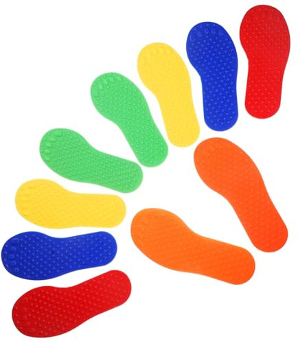 YARNOW 10St Bodenmarkierungen floormarker spielfeldmarkierung Farbige Markierungen Grafik auf Teppichfleck Teppichmarkierungen Sport das Schild Wahrzeichen Hilfsstoffe Kind Tennis PVC