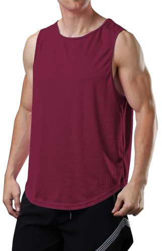 meioro Träningslinne för män, ärmlös gymmuskel, t-shirts, snabbtorkande, bodybuilding, skjorta, sommar, atletiska linnen