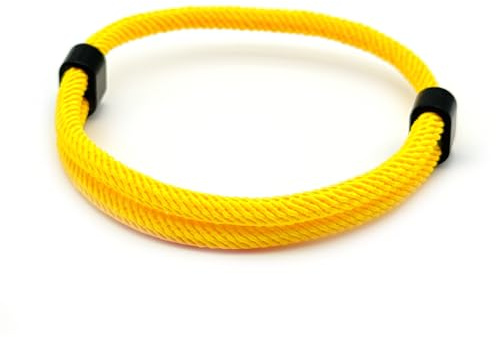 Braccialetto Paracord dalla corda della vela | Per uomini e donne | Fascia regolabile in paracord da surfista | Semplice e discreto per il tempo libero e lo sport (Giallo)