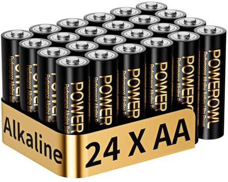 POWEROWL Batterien AA Alkaline Hochleistungs 24 Stück 1,5 V langlebige AA Batterie 10 Jahre Haltbarkeit(Nicht wiederaufladbar)