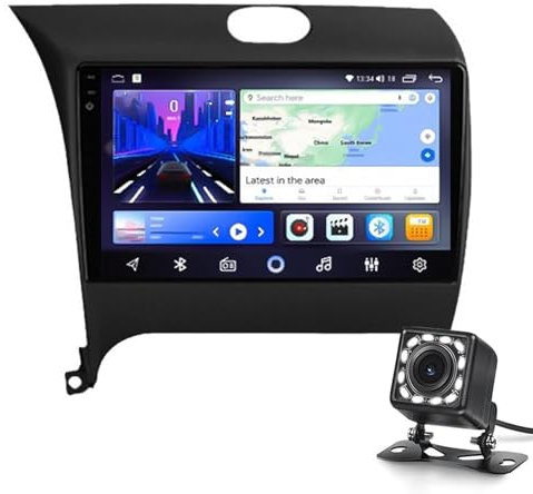 Autoradio Android 14 Doppio DIN per Kia Cerato 3 K3 (2013-2016) - Touchscreen da 9, Bluetooth, Navigazione GPS, WiFi, USB, Mirror Link, Impianto Stereo