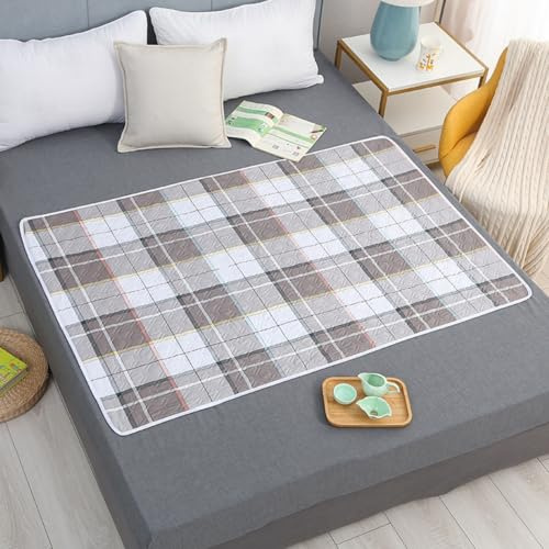 Morbuy Empapadores Cama Lavables Reutilizables para Adultos y Niños Empapadores Cama Impermeable Absorbentes Ideal como salvacamas para Incontinencia, Mayores (100*150cm,SC Comprobar 6)