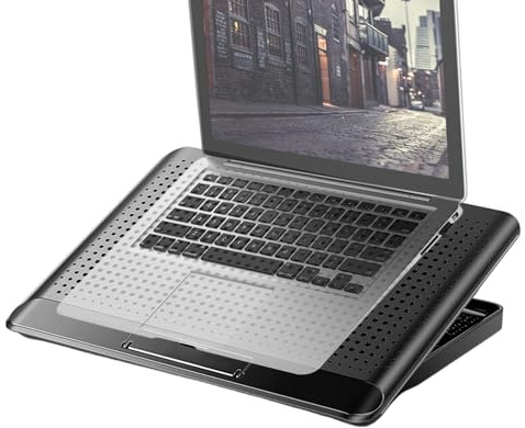 Base di raffreddamento per laptop - Dispositivo di raffreddamento per laptop | Base di raffreddamentoo notebook in alluminio | Stazione rialzata regolabile Computer Chill Mat Laptopp Raffredd