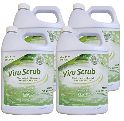 Jani-Source ViruScrub Concentrated Disinfectant ViruCide, Mildewcide, & Fungicide, Lemon Scent, Gallon (Case of 4)…