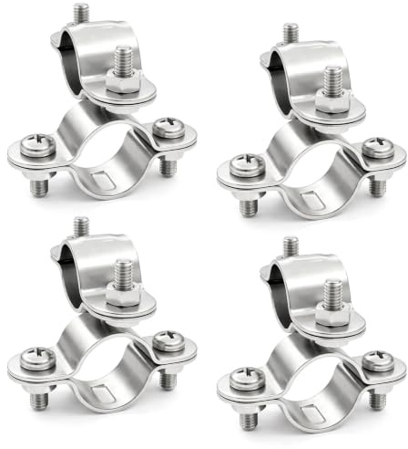 Rörklämmor dubbelklämma klämma slangklämmor – rörklämma dubbel med virvel roterbar 25 mm x 4 stycken för rörfäste rörklämma rör av rostfritt stål V2A av PRIOstål